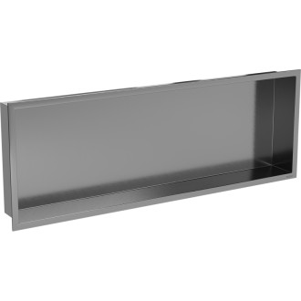 Zapuštěná police Mexen X-Wall-R s přírubou 90 x 30 cm, kartáčovaná pistolově šedá - 19E0903010