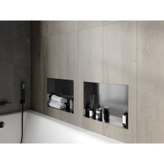 Mexen X-Wall-NR półka wnękowa bez kołnierza 45 x 30 cm, gun gray szczotkowany - 19E1453010