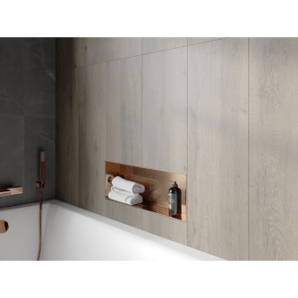 Mexen X-Wall-NR półka wnękowa bez kołnierza 60 x 20 cm, miedź szczotkowana - 19C1602010