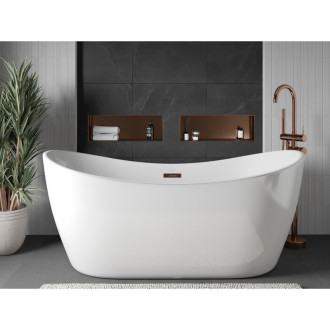 Mexen X-Wall-NR półka wnękowa bez kołnierza 60 x 20 cm, miedź szczotkowana - 19C1602010