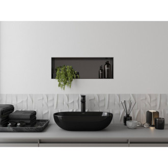 Mexen X-Wall-NR półka wnękowa bez kołnierza 60 x 20 cm, gun gray szczotkowany - 19E1602010