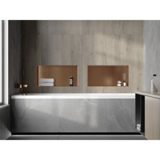 Mexen X-Wall-NR półka wnękowa bez kołnierza 60 x 30 cm, miedź szczotkowana - 19C1603010