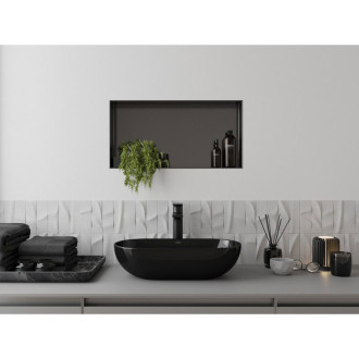 Mexen X-Wall-NR półka wnękowa bez kołnierza 60 x 30 cm, gun gray szczotkowany - 19E1603010