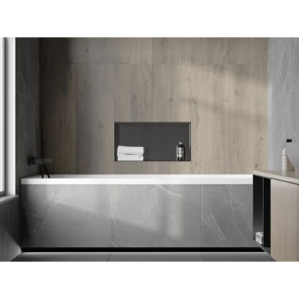 Mexen X-Wall-NR półka wnękowa bez kołnierza 60 x 30 cm, gun gray szczotkowany - 19E1603010