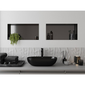 Mexen X-Wall-NR półka wnękowa bez kołnierza 60 x 30 cm, gun gray szczotkowany - 19E1603010