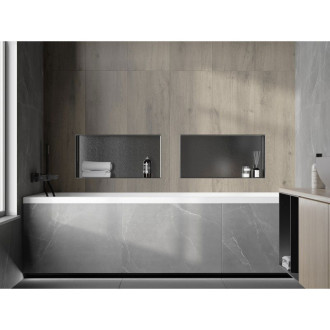 Mexen X-Wall-NR półka wnękowa bez kołnierza 60 x 30 cm, gun gray szczotkowany - 19E1603010