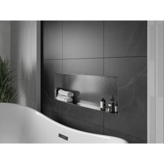 Mexen X-Wall-NR półka wnękowa bez kołnierza 90 x 30 cm, gun gray szczotkowany - 19E1903010