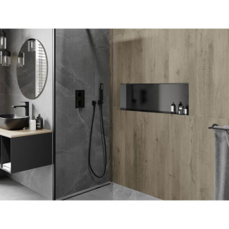 Mexen X-Wall-NR półka wnękowa bez kołnierza 90 x 30 cm, gun gray szczotkowany - 19E1903010