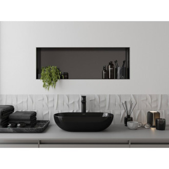 Mexen X-Wall-NR półka wnękowa bez kołnierza 90 x 30 cm, gun gray szczotkowany - 19E1903010