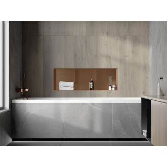 Mexen X-Wall-NR półka wnękowa bez kołnierza z półką 90 x 30 cm, miedź szczotkowana - 19C1903010S