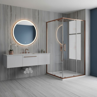 Sprchový kout REA City 80x100 Brush Copper