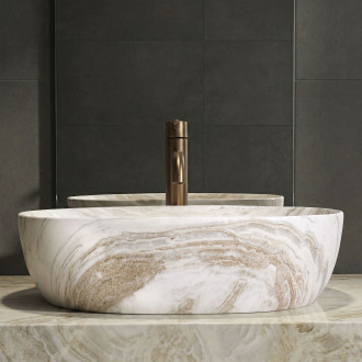 Umyvadlo na desku REA Amelia Saturn 48