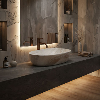 Umyvadlo na desku REA Amelia Saturn 48