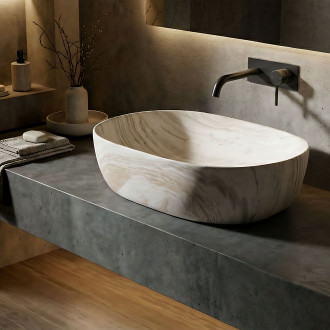 Umyvadlo na desku REA Amelia Saturn 48