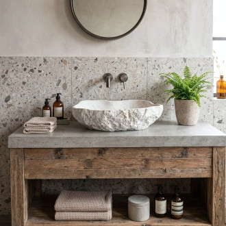 Umyvadlo na desku Isla Shiro