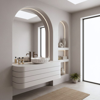 Umyvadlo na desku Isla Shiro