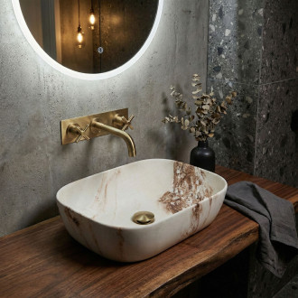 Umyvadlo na desku Rea Belinda Marrone Matt