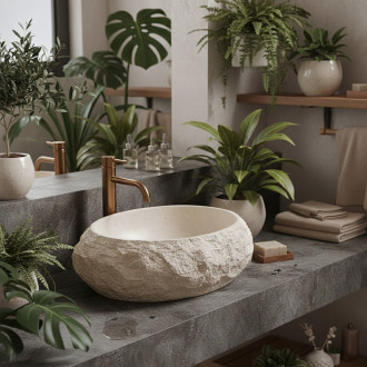 REA Umyvadlo na desku Mika Warm Beige REA-U7347