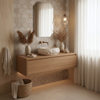 Umyvadlo na desku Mika Warm Beige