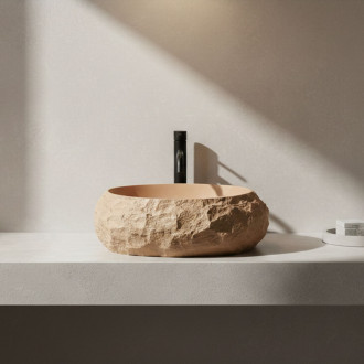 Umyvadlo na desku Mika Light Terracotta