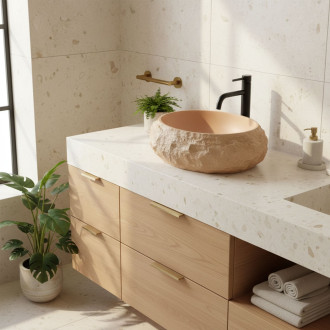 Umyvadlo na desku Mika Light Terracotta