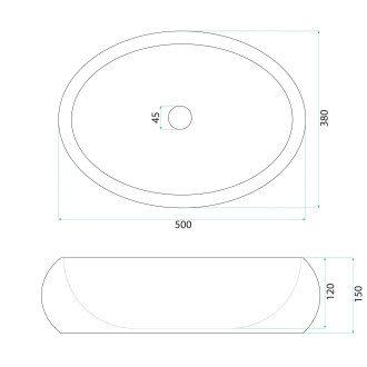 Umyvadlo na desku Mika Light Terracotta