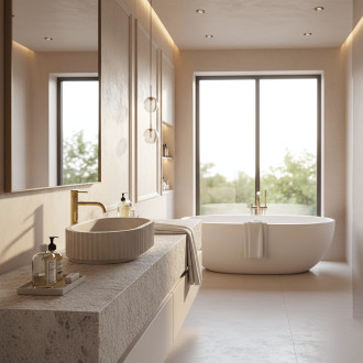 Umyvadlo na desku Margaret Beige