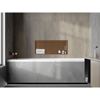 Mexen X-Wall-R półka wnękowa z kołnierzem 75 x 30 cm, miedź szczotkowana - 19C0753010