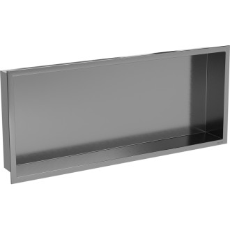 Zapuštěná police Mexen X-Wall-R s přírubou 75 x 30 cm, kartáčovaná pistolově šedá - 19E0753010