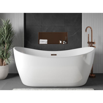 Mexen X-Wall-NR półka wnękowa bez kołnierza 75 x 30 cm, miedź szczotkowana - 19C1753010