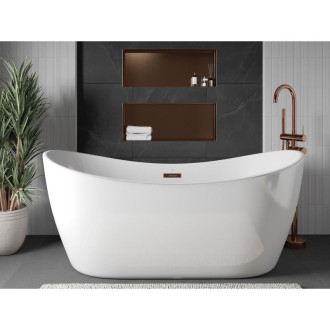 Mexen X-Wall-NR półka wnękowa bez kołnierza 75 x 30 cm, miedź szczotkowana - 19C1753010