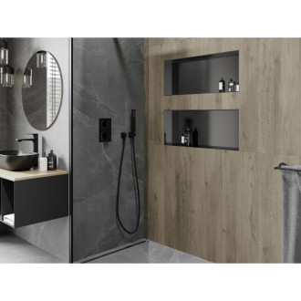 Mexen X-Wall-NR półka wnękowa bez kołnierza 75 x 30 cm, gun gray szczotkowany - 19E1753010