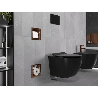 Mexen X-Wall-BP uchwyt na papier toaletowy z magazynkiem, miedź szczotkowana - 19C4