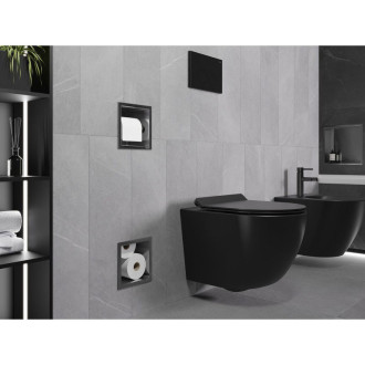 Mexen X-Wall-BP uchwyt na papier toaletowy z magazynkiem, gun gray szczotkowany - 19E4