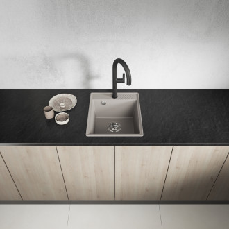 Hub - beige kitchen sink - 1 bowl