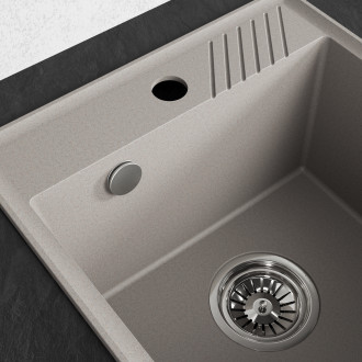 Hub - beige kitchen sink - 1 bowl