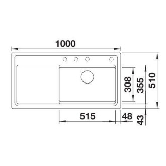 Blanco Etagon XL 6 S silgranit kávová dřez vpravo s exc. ovládáním PushControl