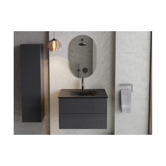 Spodní skříňka s umyvadlem AKYA CLASSIC grafitová lesklá