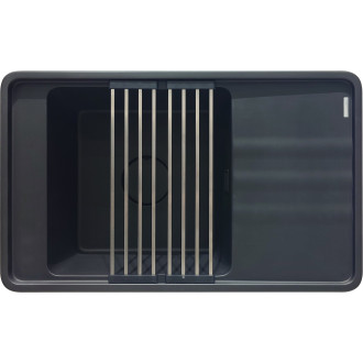 Deante Momi jedno-komorový granitový dřez s odkapávačem 820x500x230 mm, alabastr ZKM_A11B