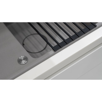 Deante Momi jedno-komorový granitový dřez s odkapávačem 820x500x230 mm, černý ZKM_N11B