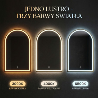 Zrcadlo LED 60x100cm DART GOLD