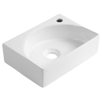 RUBIC keramické umývátko 34x25cm, bílá