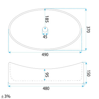 Umyvadlo na desku REA Dream