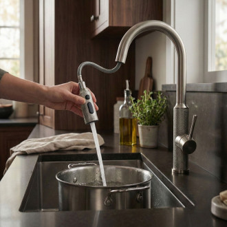 Kuchyňská baterie Rea Master Brush Nickel