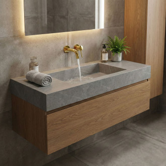 Výtokové rameno pro podomítkovou baterii Rea Lungo 16 cm Gold