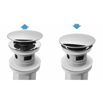 Umyvadlový sifon s univerzální výpustí click-clack REA Flow Chrome