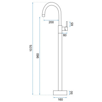 Volně stojící baterie REA LUNGO Brush Nickel