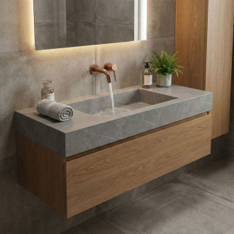 Výtokové rameno pro podomítkovou baterii Rea Lungo 16 cm Brushed Copper