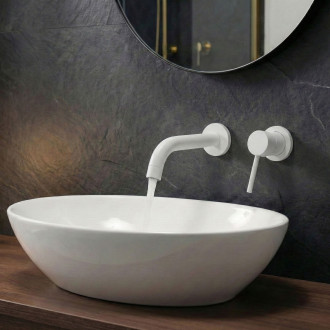 Výtokové rameno pro podomítkovou baterii Rea Lungo 20 cm White