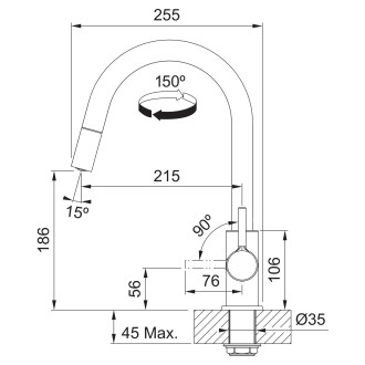 Franke FS 3229.031 LINA NEW Kuchyňská baterie, chrom 115.0693.229